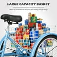 thumbnail image 3 of Lilypelle Adult Tricycle 24" Wheels Low Stepover Frame Bike, 7-Speed Shimano Derailleur Trike, 3 Wheels Bike with Basket, Sky blue, 3 of 12