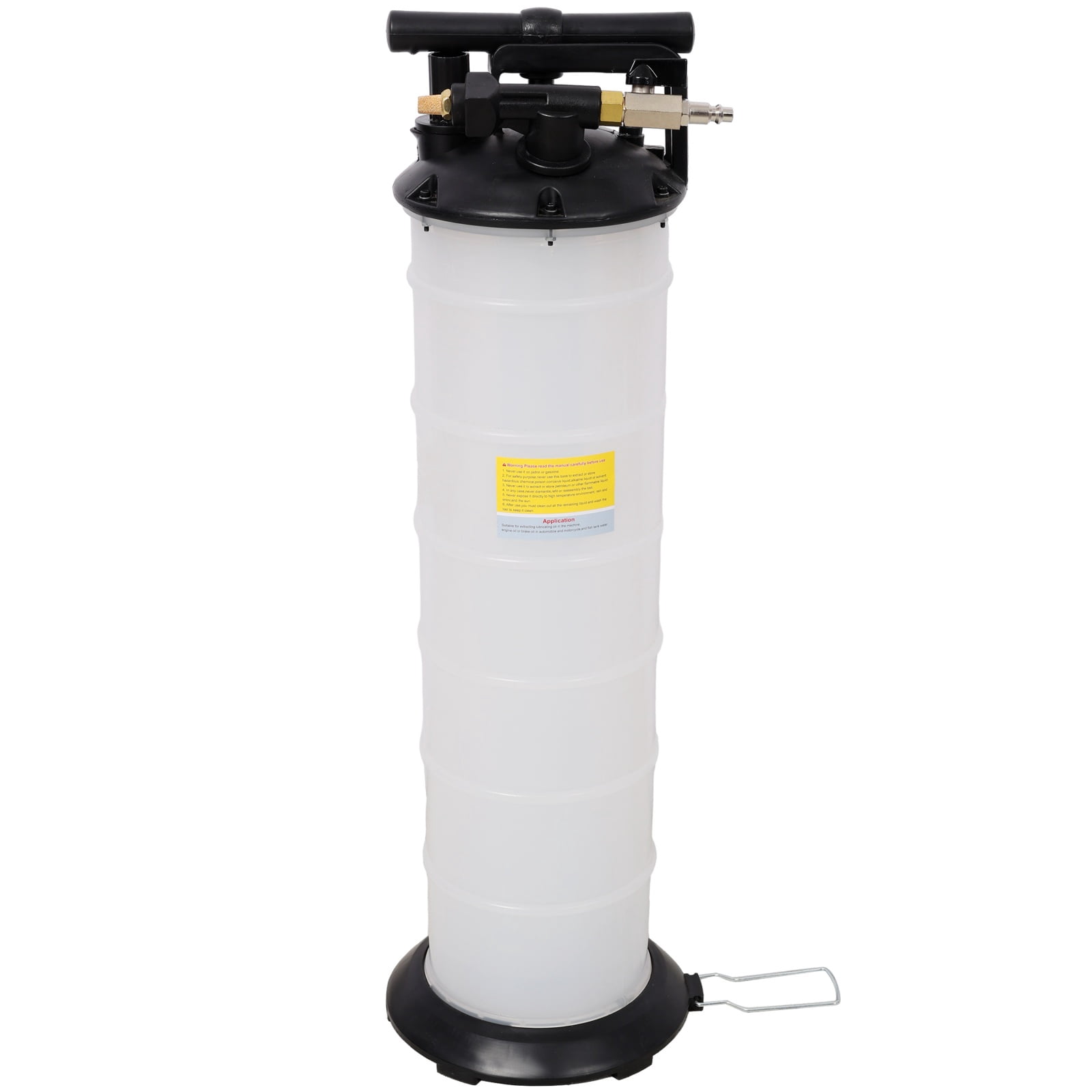 7L Pneumatic/Manual Oil Extractor Pump, Dual Mode Fluid Evacuator for Engine Oil, Transmission & Brake Fluid