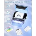thumbnail image 4 of Impresora de etiquetas Phomemo M250, impresora térmica de códigos de barras y direcciones de 3", impresora portátil para negocios, hogar y logotipos, compatible con teléfonos y PC, con 100 etiquetas,, 4 of 5