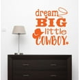 thumbnail image 4 of Dream Big Little Cowboy Western Vinyl Letter Art Boy Wall Decor Decals 22x23-Inch Orange, 4 of 6