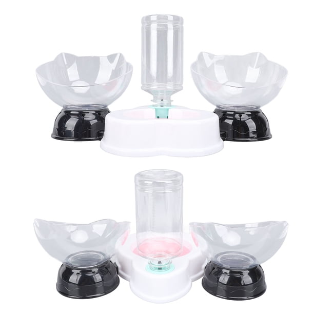 Cuencos para Gatos, Doble Comida y Agua, Cuencos Elevados para Perros, Comedero Doble para Gatos y dispensador de Agua Autico, Juego de dispensador de Agua Para Gatos, Perros,