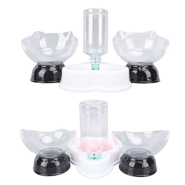 Cuencos para Gatos, Doble Comida y Agua, Cuencos Elevados para Perros, Comedero Doble para Gatos y dispensador de Agua Autico, Juego de dispensador de Agua Para Gatos, Perros,