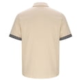 thumbnail image 3 of Men's Linen Shirts Casual Summer Short Sleeve Casual Tee Shirts Button Down Floral Print Beach Wedding Tops, 3 of 4