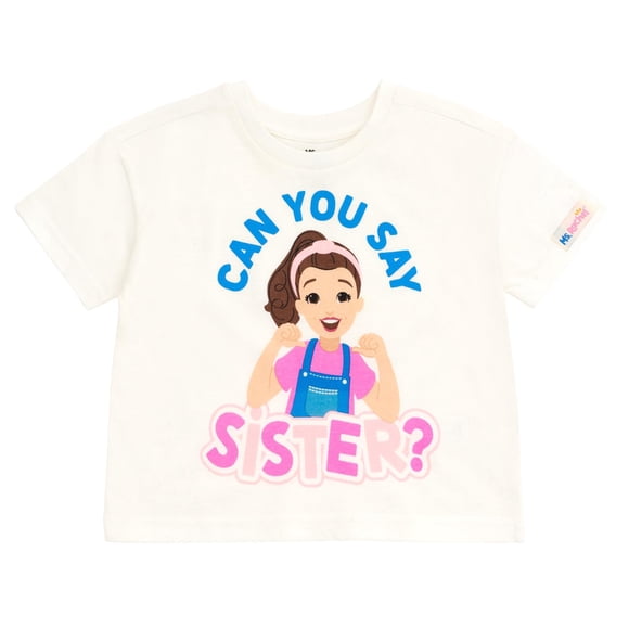 Camiseta para bebés niñas con la Sra. Rachel Sister de 18 meses, color blanco