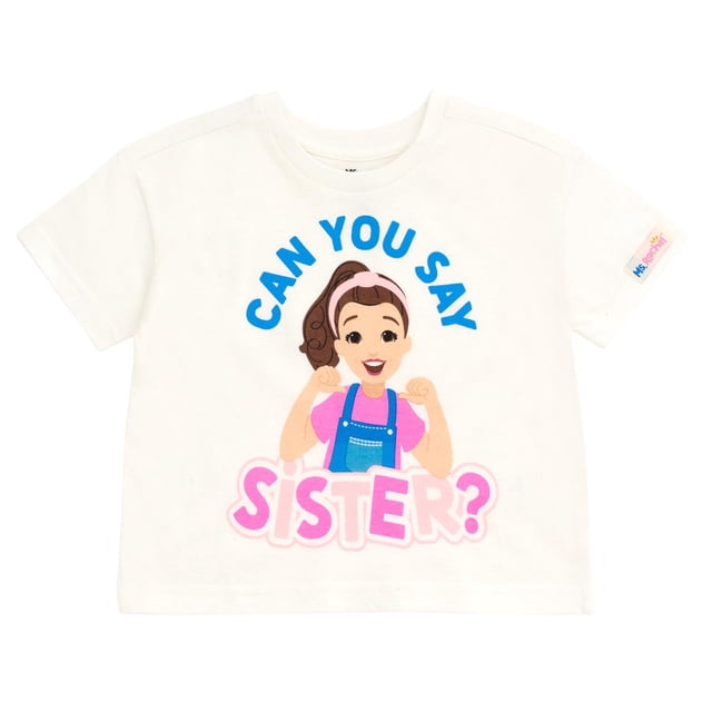 Camiseta para bebés niñas con la Sra. Rachel Sister de 18 meses, color blanco