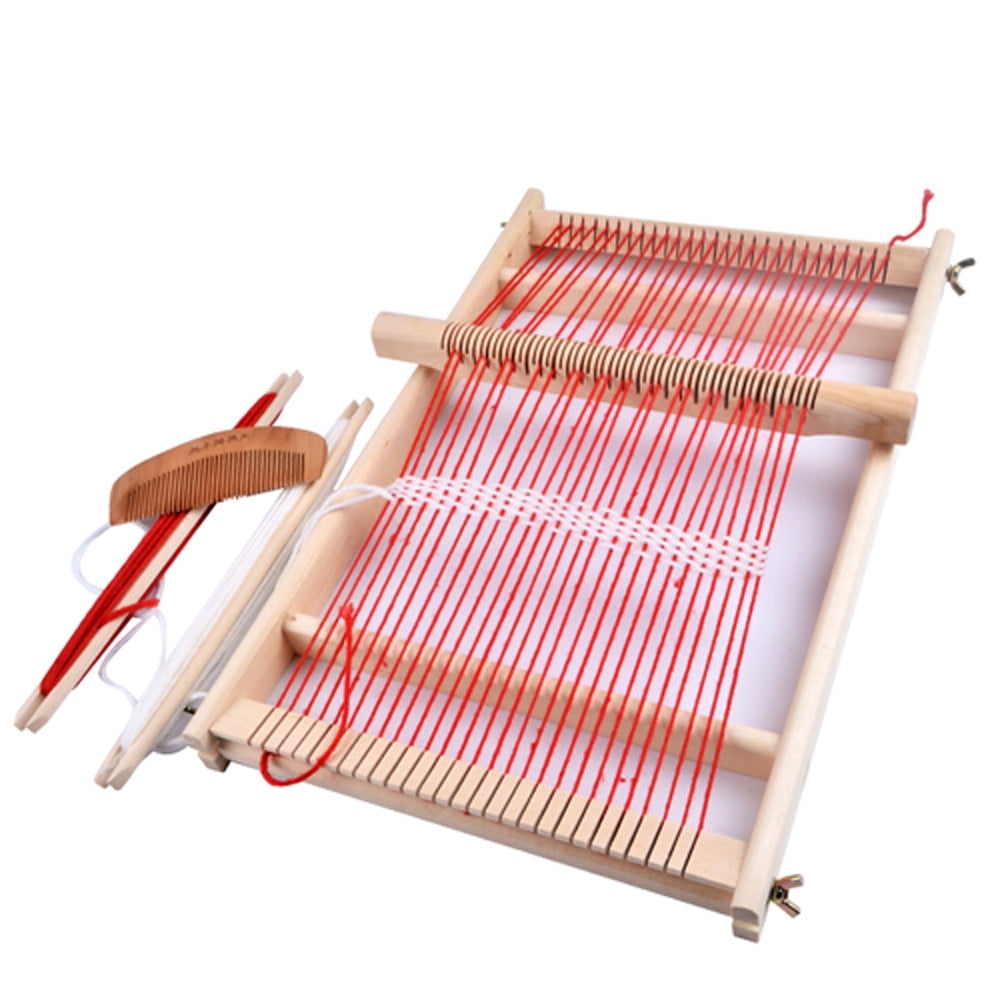 Wooden Weaving Loom Kit with StandHand-Woven DIY Woven Looming Tapestry Set 
