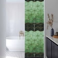thumbnail image 3 of Window Privacy Film Green Geometric Stained Glass Window Film Decorative Sun Block Window Cover Ombre Modern Abstract Art Window Clings Static Adhesive Sticker for Bathroom 17.7"x78.7", 3 of 7
