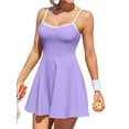 thumbnail image 1 of Charmo V Neck Tennis Dress for Womens Backless Workout Golf Dress with Shorts, 1 of 8