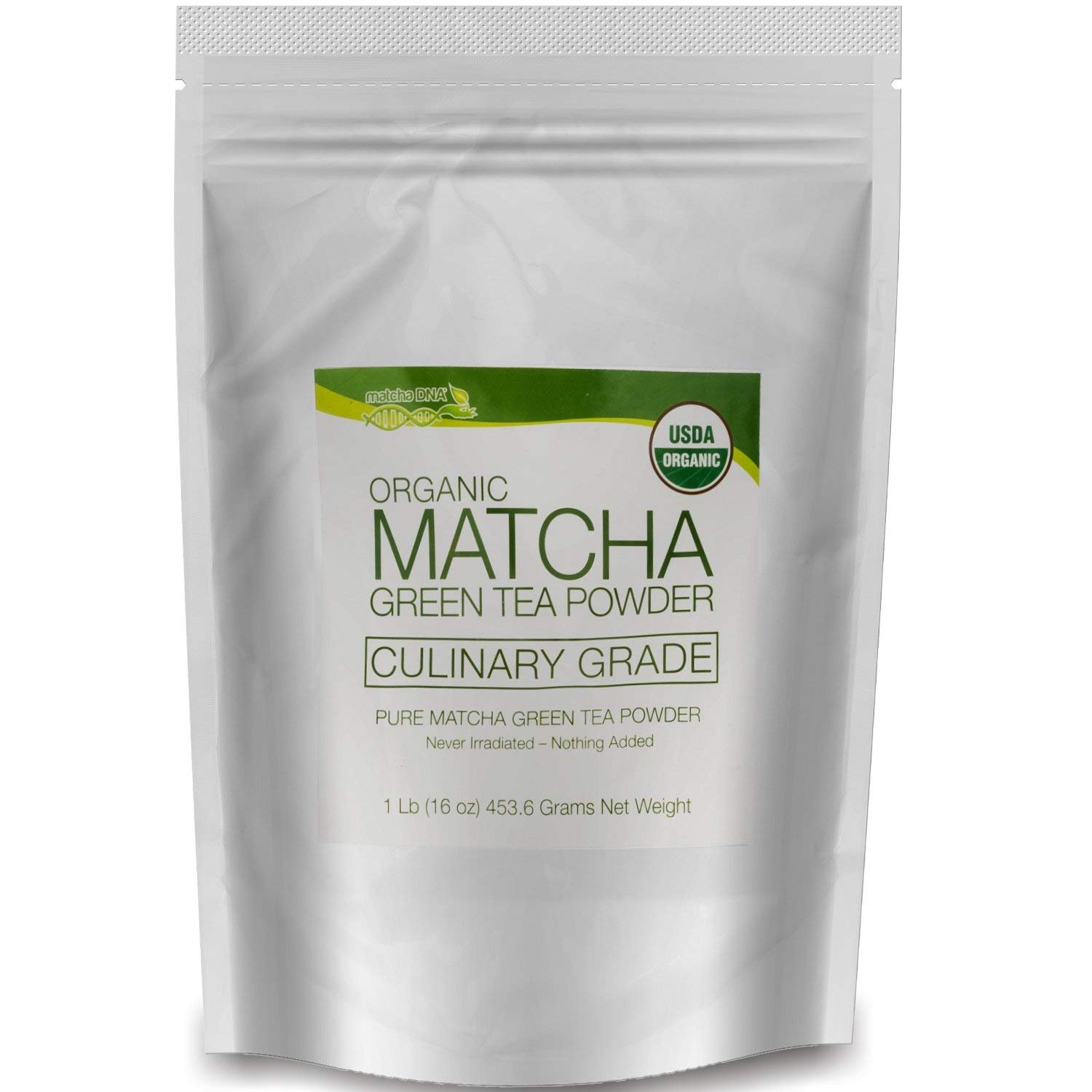 MatchaDNA Organic Culinary Matcha Green Tea Powder 16 oz