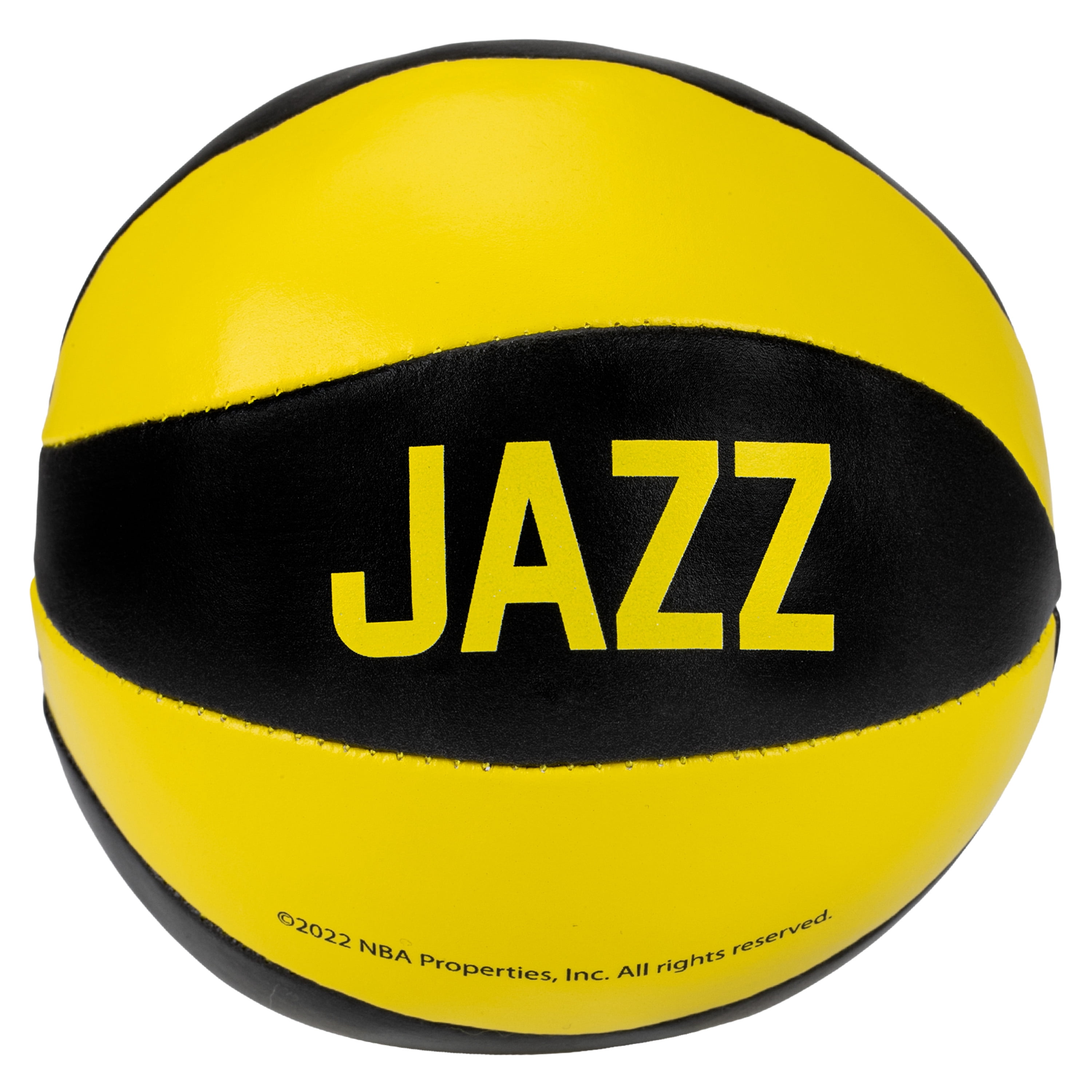Franklin Sports NBA Utah Jazz Toy Basketballs - 2 Pack of Kids Soft Mini Basketballs for Over the Door + Indoor Hoops - NBA Fan Shop Kids Soft Toy Basketballs - (2) Mini Balls Included