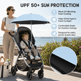 thumbnail image 4 of UPF50+ Universal Sun Umbrella for Strollers and Camping Carts, Adjustable Clip On Parasol, Anti-UV Shade Canopy for Baby Pram, Wagon and Outdoor Walking Use, 4 of 8