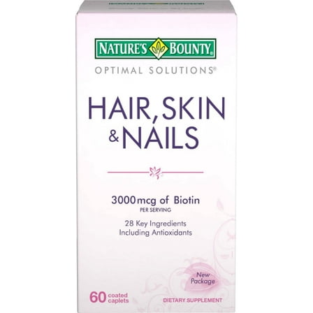 Nature's Bounty Hair, Skin and Nails Caplets 60 ea (Pack of 6)