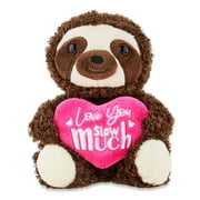 Valentine's Day 7" Brown Sloth Plush by Way To Celebrate