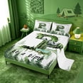 thumbnail image 2 of meiyoeat Retro Camper Kids Bed Sheets For Boys,Happy Camping Letter P Theme Full Size Sheets,4pcs,1 Flat Sheet,1 Fitted Sheet and 2 Pillowcases, 2 of 6