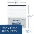 thumbnail image 4 of Roaring Spring Knee Pad College Ruled Extra Stiff Back Legal Writing Pad, 3 Hole Punched, 8.5 x 11.75" 100 Sheets, White, 4 of 4