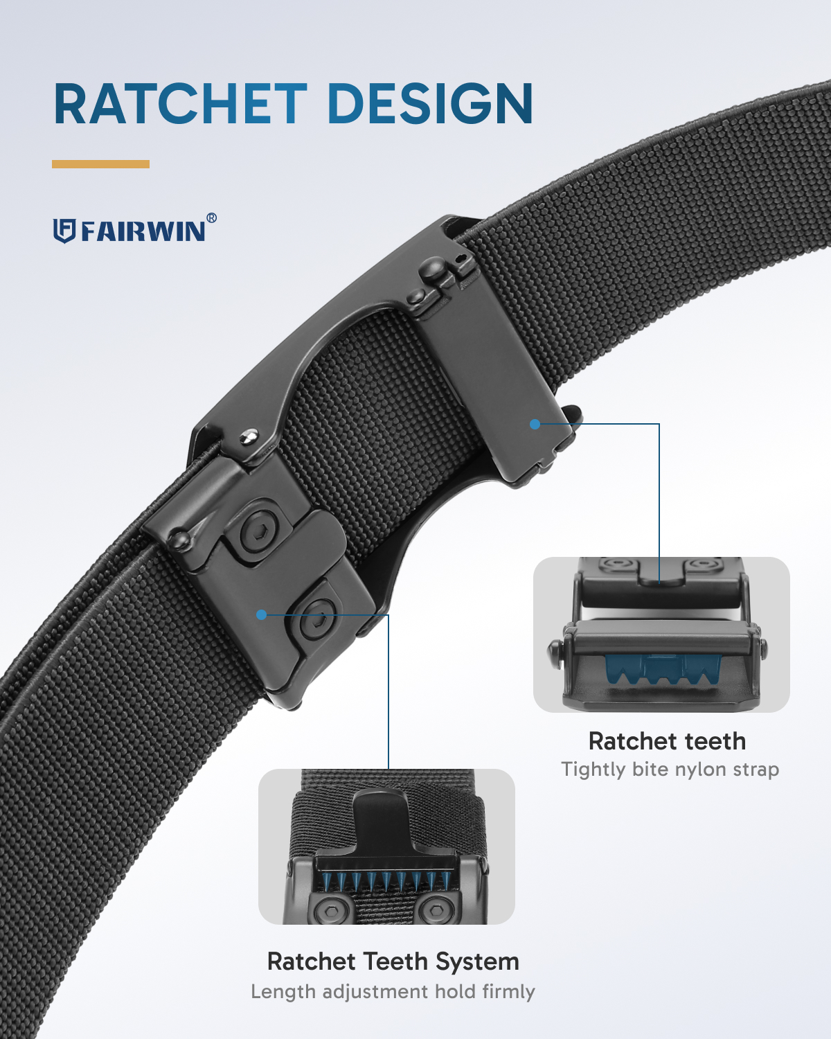 Fairwin Ratchet Belt for Men with Automatic Buckle photo 3