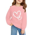 thumbnail image 6 of Ruyang Girls Preppy Heart Sweatshirts Oversized Pullover Sweatshirt Kids Fall Winter Long Sleeve Cute Trendy Hoodies, 6 of 9