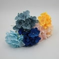 thumbnail image 4 of LGCASL Pcs 6 Inch Silk Hydrangea Heads Artificial Decoration Flowers Garden Floral Décor Purple, 1*Artificial Flower Blue, 4 of 5