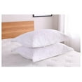thumbnail image 3 of 2-Piece Embroidered Pillow Shams, Decorative Microfiber Pillow Covers Set Standard Size White, 3 of 7