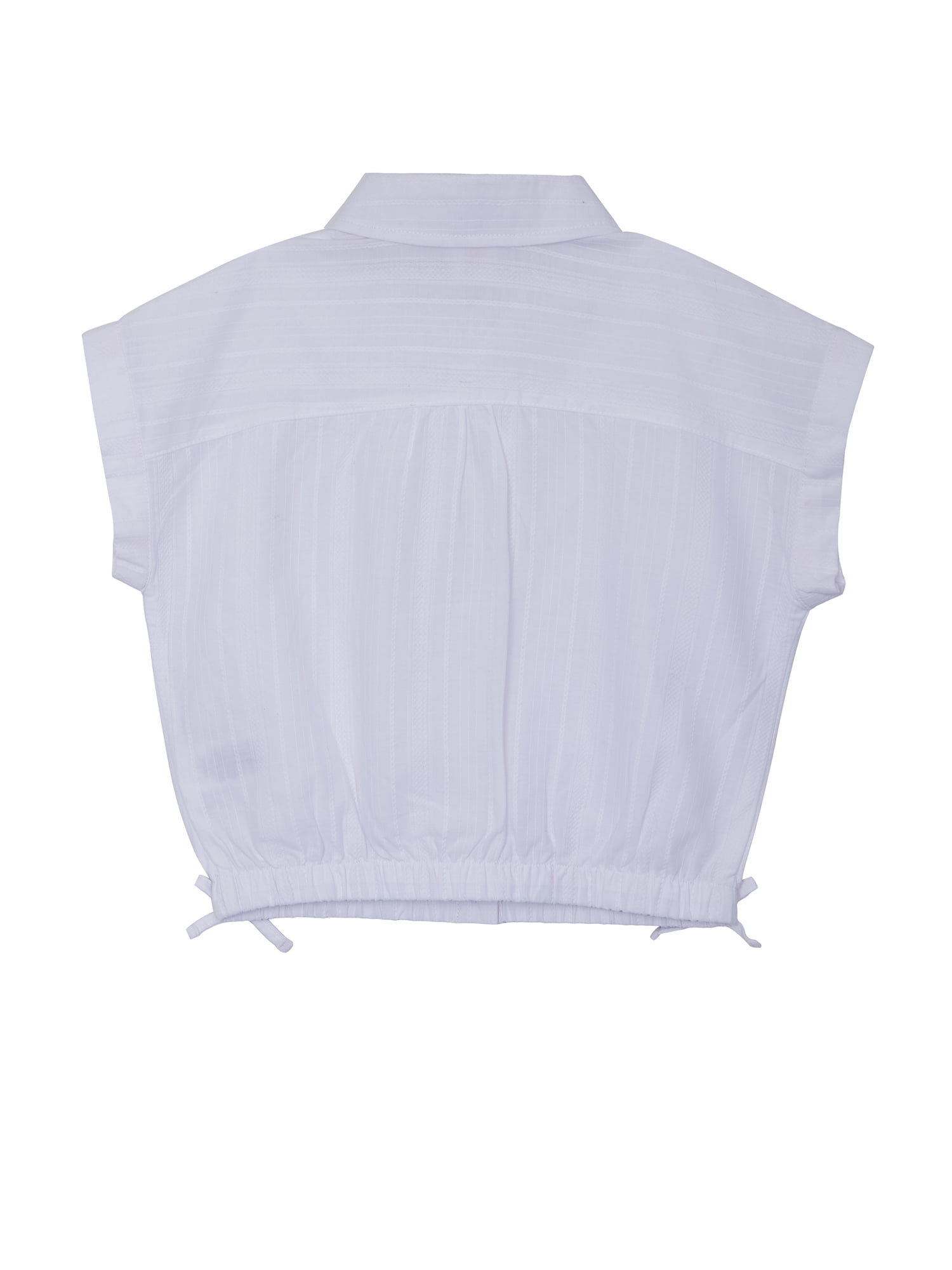 Wonder Nation Girls Short Sleeve Camp Top, Sizes 4-18 & Plus