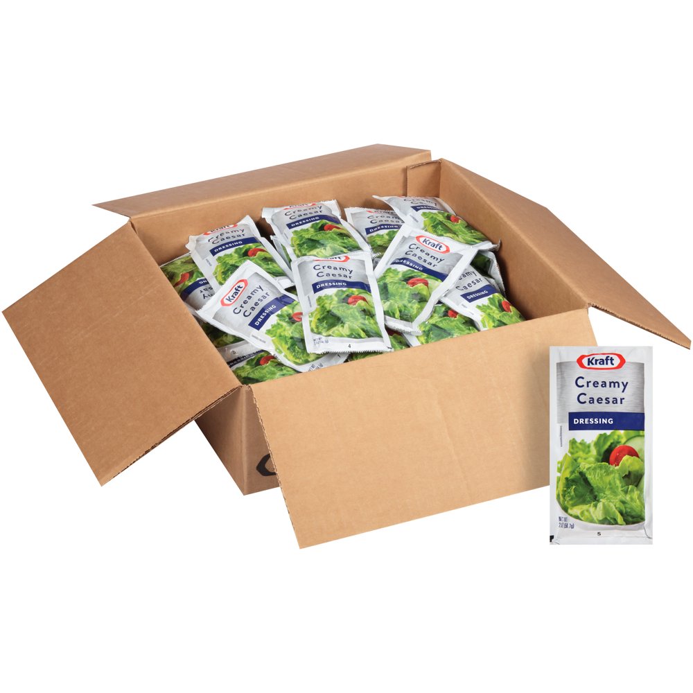 KRAFT Single Serve Signature Creamy Caesar Salad Dressing, 1.5 oz