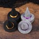 thumbnail image 3 of Paquete de 6 mini sombreros de bruja de fieltro hechos a mano para decorar botellas de vino, regalos de fiesta de Halloween, accesorios para el cabello y manualidades, 3 of 5
