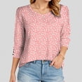 thumbnail image 2 of Godom Women's Casual 3/4 Sleeve T-Shirts Round Neck Cute Tunic Tops Basic Tees Blouses Business Work Tee Top, 2 of 5