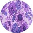 thumbnail image 1 of Ahgly Company Machine Washable Indoor Round Transitional Blue Violet Purple Area Rugs, 8' Round, 1 of 7