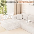 thumbnail image 4 of Homall 108" Sectional Sofa Boneless Cloud Couch with L-Shape Chaise Modular Sofa Couch with Deep Seat No Assembly for Living Room,Studio,Apartment,Chenille Beige, 4 of 9
