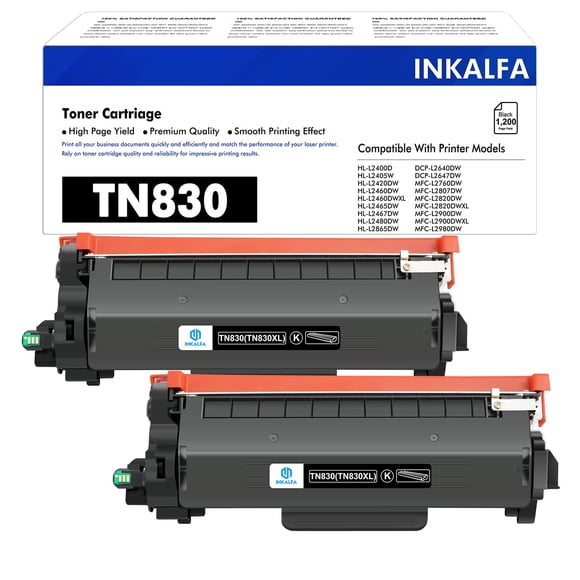 TN830 TN830XL Toner Cartridge Compatible Replacement for TN830XL TN-830XL TN830BK for HL-L2400D HL-L2405W HL-L2480DW DCP-L2640DW HL-L2460DW