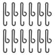 thumbnail image 5 of 190 ganchos de plástico para calcetines: ganchos de exhibición con barra curva para tiendas, boutiques y puestos de venta. Color negro, 10,5 cm., 5 of 8