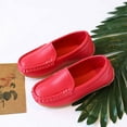 thumbnail image 2 of Zwiiyzr Toddler Boys Girls Shoes 15 Months-10.5 Years Loafers Pedal Candy Colored Beanie Shoes Soft Baby Shoes Tendon Bottom Shoes Red, 2 of 8