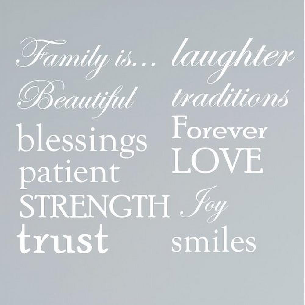 Matte White Vinyl Wall Decal with Inspirational Quotes