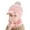C, variant on Toddler Baby Winter Hat Knitted Thick Warm Thermal Windproof Ski Cycling Earflap Hood Head Caps Kids Scarf Hat with Brim