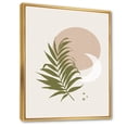 thumbnail image 3 of Designart 'Abstract Moon and Sun With Green Leaf II' Modern Framed Canvas Wall Art Print, 3 of 5