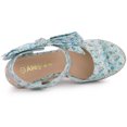thumbnail image 4 of Sandalias de mujer Allegra K con tacón de cuña tipo alpargata con tira trasera floral y plataforma Flor azul 41, 4 of 6