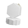 thumbnail image 4 of 12 paneles acústicos decorativos de pared, baldosas acústicas autoacústicas. blanco, 4 of 9