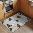 thumbnail image 2 of Grey Christmas Entryway Rug 2'x3'&nbsp; Non Slip Front Door Mats, Winter Green Pine Tree Gold Snowflake Entrance Rugs Indoor Outdoor Carpet, Washable Floor Mats Small Area Rug for Bedroom Kitchen, 2 of 8