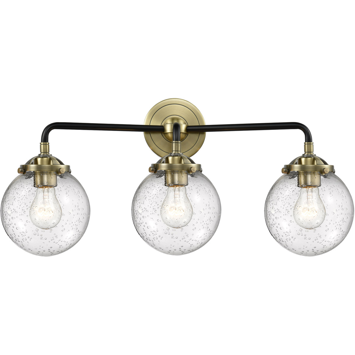 Bathroom Vanity 3 Light Fixtures With Black Antique Brass Finish Cast