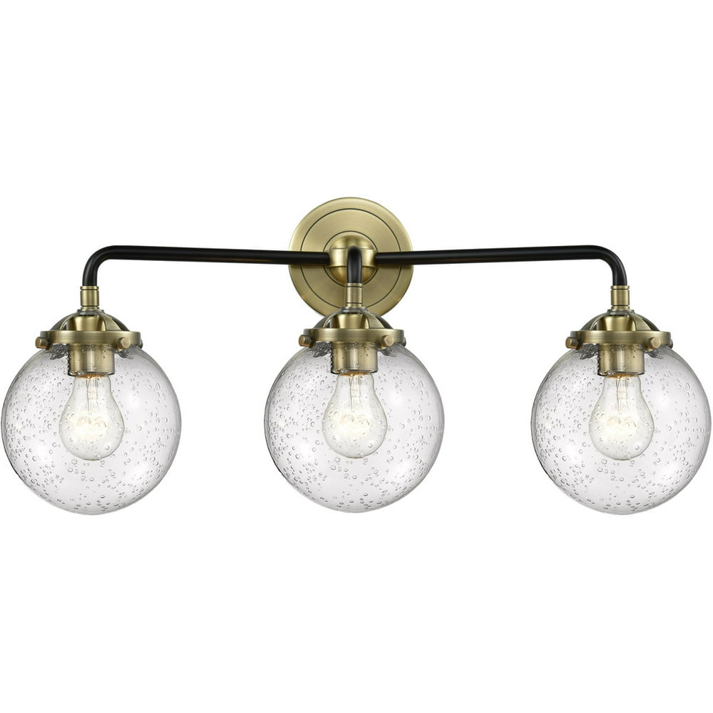 Bathroom Vanity 3 Light Fixtures With Black Antique Brass Finish Cast ...