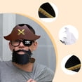 thumbnail image 1 of Sombrero pirata para adultos, regalo para adultos, espectáculo escénico, carnaval, novedad desgastada. Negro, 1 of 8