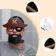thumbnail image 1 of Sombrero pirata para fiesta temática pirata, cómodo disfraz de cosplay, accesorio fotográfico novedoso Negro, 1 of 10