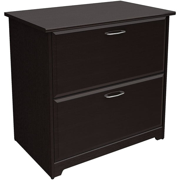 Bush Furniture Cabot 2 Drawer Lateral File Cabinet, Espresso Oak
