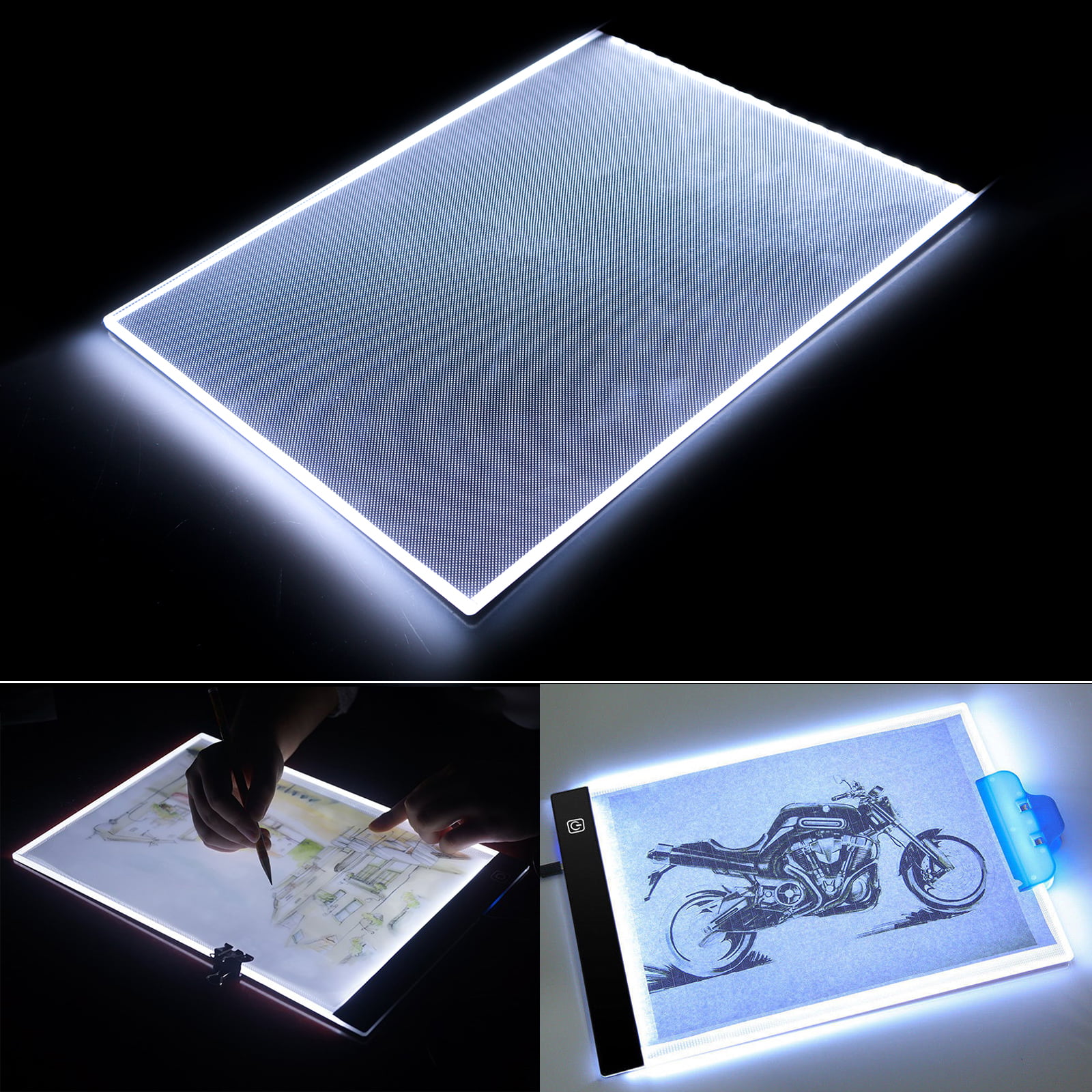 A4 Led Light Box Trace 1 Ultra Thin Portable Led Light Tracer Dimmable Brightness Artcraft