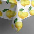 thumbnail image 5 of Yellow Lemon Fruit Slices White Pattern Square Tablecloth,Waterproof Square Table Cover,Wipeable Spillproof Washable Table Cover for Home Kitchen Party Decor 42"X42"(107x107cm), 5 of 6