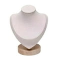 thumbnail image 2 of Necklace Chain Jewelry Bust Pendant Show with Wooden Base Display Necklace Display Holder Stand Model for Bedroom Countertop Shows Beige, 2 of 7