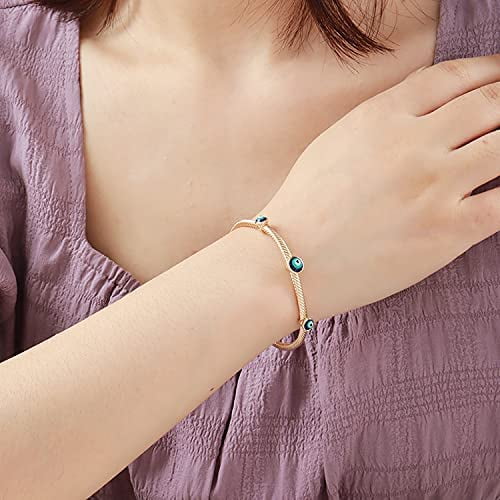 Evil Eye Bracelet for Women Gold Plated 
