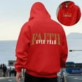 thumbnail image 3 of Mens Jesus Hoodie Letter Print Baggy Hooded Sweatshirt Comfy Long Sleeve Casual Streetwear Men's Fashion Hoodies Sweatshirts, 3 of 7