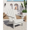 thumbnail image 2 of Chaise Adirondack Pliante pour Patio – HDPE Résistante aux Intempéries, Texture Bois, Porte-Gobelet Intégré, Supporte 380 Lb, Chaise d'Extérieur Pliable pour Jardin, Terrasse, Foyer, Piscine, 2 of 9