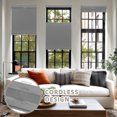 thumbnail image 4 of BERISSA No Drill No Tools Top Down Bottom Up Cellular Shades Blackout Honeycomb Blinds Cordless Tension Cellular Blinds for Indoor Windows,Gray,34"W x 64"H, 4 of 7